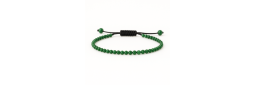 Bracelet Pierres Naturelles AJUSTABLE 4mm - Malachite - KIREI PARIS BIJOUX