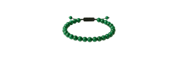 Bracelet Pierres Naturelles AJUSTABLE 6mm - Malachite - KIREI PARIS BIJOUX