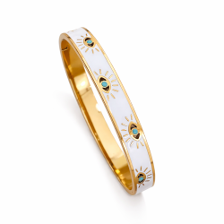 Bracelet Aura Dorée et Blanc -Acier inoxydable