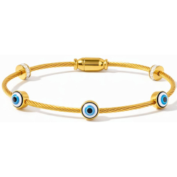 Bracelet Oeil Turc Dorée -...