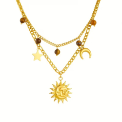 Collier Soluna - Dorée- Acier Inoxydable