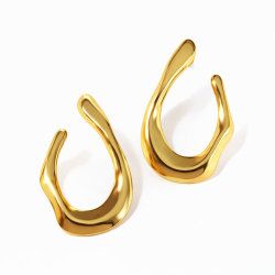 Boucles d'oreilles Ondea-Dorée - Acier Inoxydable