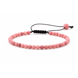Bracelet Pierres Naturelles AJUSTABLE 4mm - Rhodochrosite - KIREI PARIS BIJOUX