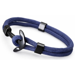 Bracelet Ancla Bleu Marine Homme - Fil nautique