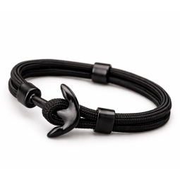 Bracelet Ancla Noir Homme-...