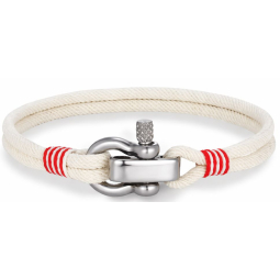 Bracelet Marin Blanc Homme-...