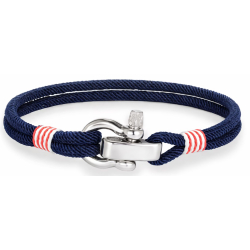 Bracelet Marin Bleu Marine Homme- Fil nautique