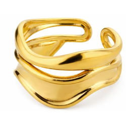 Bague Nébula Doré -  Acier inoxydable