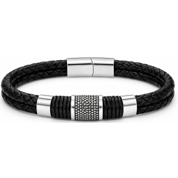 Bracelet Titan Noir Homme-...