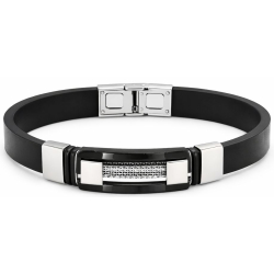 Bracelet Spartan Noir Homme- Cuir